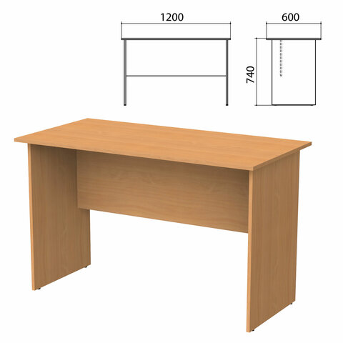 Стол письменный "Бюджет", 1200х600х740 мм, груша ароза, 402660-336 - фото 1