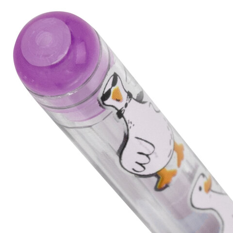 Ручки гелевые С БЛЕСТКАМИ BRAUBERG KIDS "CUTE ANIMALS", НАБОР 6 ЦВЕТОВ, корпус с печатью, узел 1 мм, линия письма 0,7 мм, 144443 - фото 7