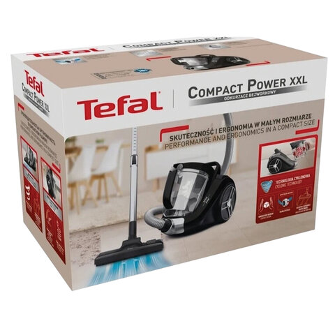 Пылесос TEFAL Compact Power XXL TW4825EA с контейнером "циклон", потребляемая мощность 550 Вт, черный, 7211004537 - фото 8