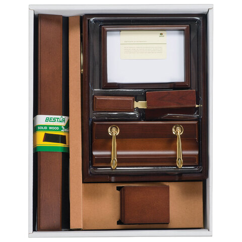 Набор подарочный настольный BESTAR "Titan" из дерева, 8 предметов, цвет "орех", 236367 - фото 3