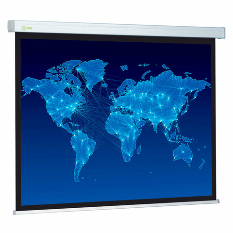 Экран Cactus Wallscreen CS-PSW-150x150, 150x150 см, 1:1, настенно-потолочный, белый - фото 1