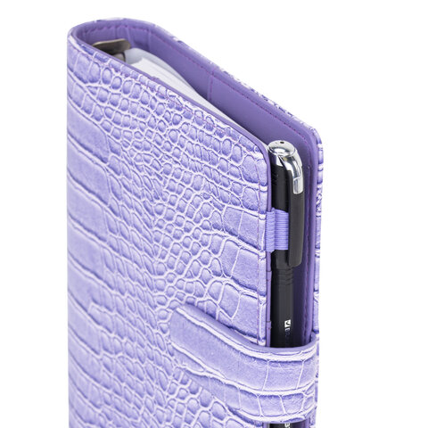 Ежедневник-органайзер недатированный B6 150x190 мм BRAUBERG "Comodo", под кожу, 160 л., сиреневый, 116208 - фото 5