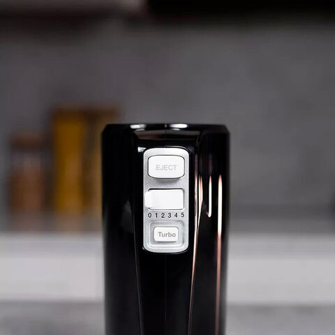 Миксер TIMBERK T-HM40S50, 700 Вт, 5 скоростей, 2 венчика, 2 крюка для теста, контейнер, черный - фото 10
