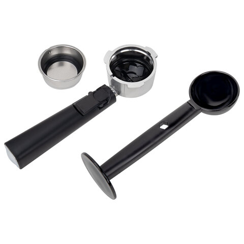 Кофеварка рожковая ручной капучинатор SONNEN CM8501, 1100 Вт, 1,5 л, 15 бар, черная/серебро, 456335 - фото 12