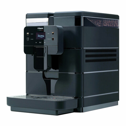 Кофемашина SAECO NEW ROYAL BLACK, 1400 Вт, объем 2,5 л, для зерен 600 г, без капучинатора, черная, 9J0040 - фото 1
