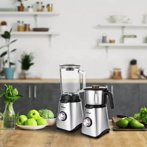 Блендер стационарный KITFORT КТ-1344, 800 Вт, 3 скорости, чаша 1,5 л, металл, черный/серебро - фото 8