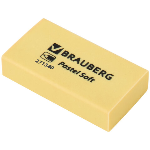 Ластики BRAUBERG PASTEL SOFT НАБОР 6 шт., размер ластика 45х25х10 мм, экологичный ПВХ, 271340 - фото 4