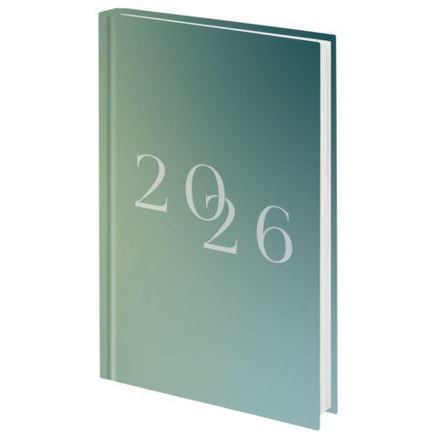 Ежедневник датированный 2026 145х215 мм, А5, STAFF, ламинированная обложка, "2026", 117323 - фото 1