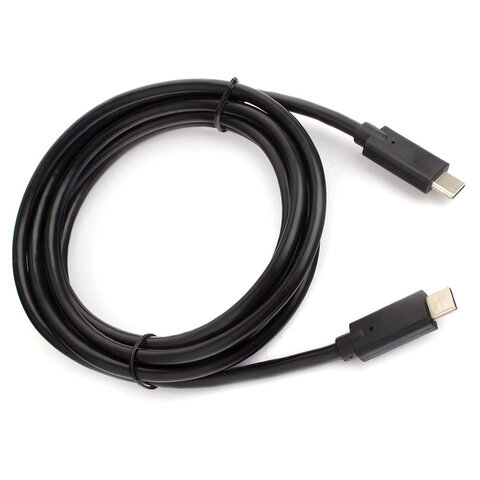 Кабель USB 3.1 Type-C-Type-C, 1,8 м, CABLEXPERT, 5 А, 100 Вт, PD/QC3.0, медь, черный, CCP-USB3.1-CMCM2-1.8M - фото 1