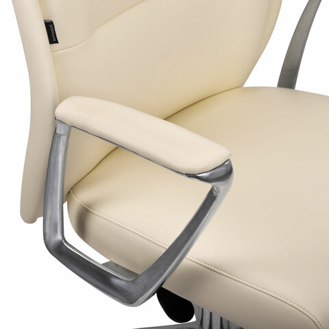 Кресло BRABIX PREMIUM ''Adept EX-752'', синхромеханизм, алюминий, экокожа, бежевое, 532931 - фото 8