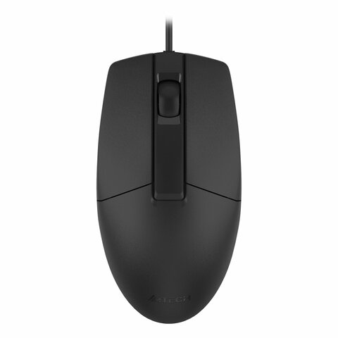 Мышь проводная A4TECH OP-330, USB, 2 кнопки + 1 колесо-кнопка, оптическая, черная, 1530236 - фото 1