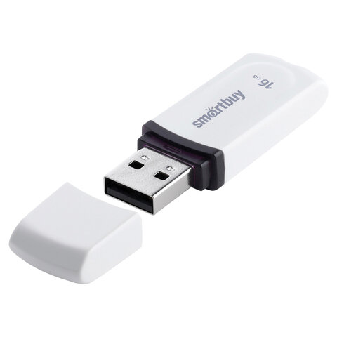 Флеш-диск 16 GB, SMARTBUY Paean, USB 2.0, белый, SB16GBPN-W - фото 4