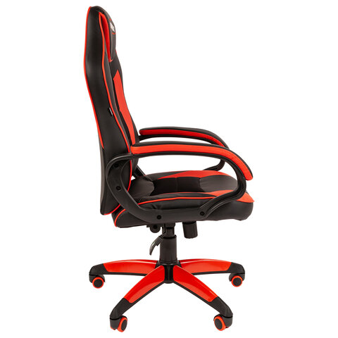 Кресло компьютерное BRABIX "Blaze GM-162", TW/экокожа, черное/красное, 532580, 7083508 - фото 3
