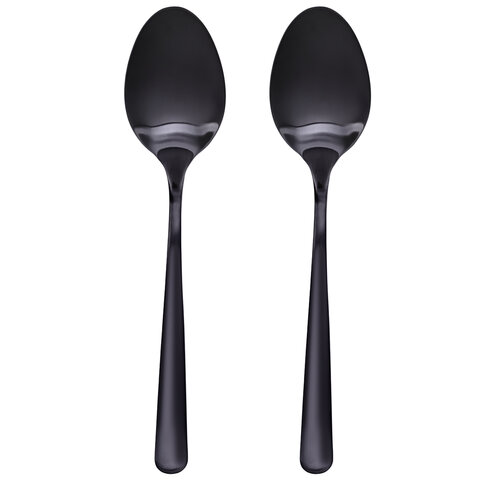 Ложки чайные BLACK, НАБОР 2 шт., на подвесе, нержавеющая сталь, черные, WEGLA (ВЕГЛА), 702274 - фото 3