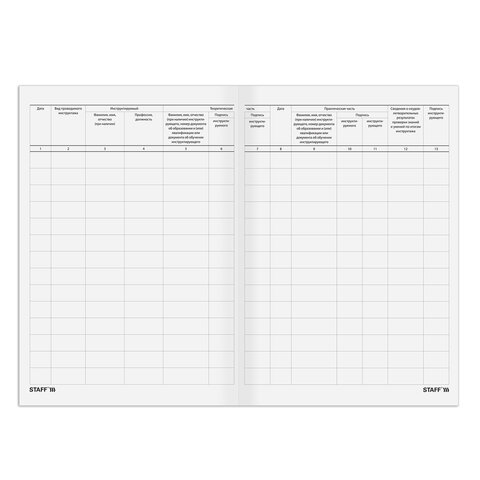 Журнал регистрации инструктажа по пожарной безопасности, 96 л., картон, типографский блок, А4 200х290 мм, STAFF, 130239 - фото 4