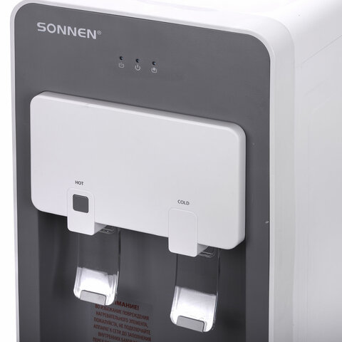 Кулер для воды SONNEN FSC-03AF, напольный, НАГРЕВ/ОХЛАЖДЕНИЕ КОМПРЕССОР, холодильник, 2 крана, 455418 - фото 6