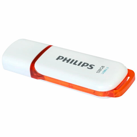 Флеш-диск 128 GB PHILIPS SNOW, разъем USB 3.0, желтый, FM12FD75B/97 - фото 1