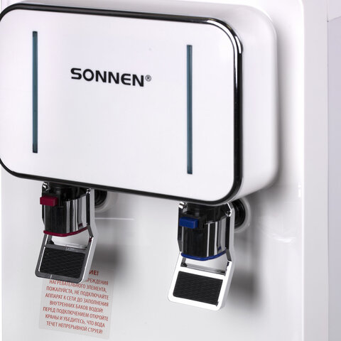 Кулер для воды SONNEN FSE-02BW, напольный, нагрев/охлаждение, НИЖНЯЯ ЗАГРУЗКА, 2 крана, белый, 456170 - фото 5