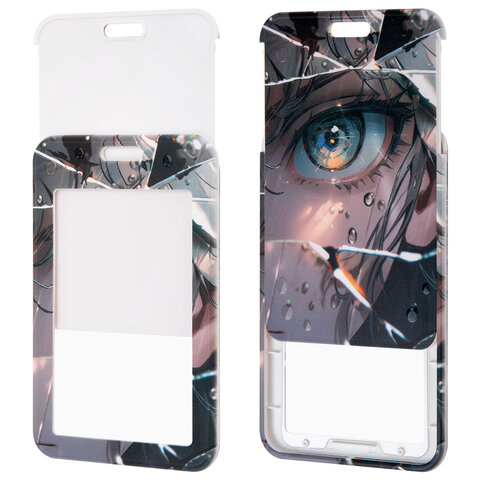 Бейдж вертикальный с 3D-печатью "Отражение" (85х54 мм), с рулеткой, СЛАЙДЕР, FUNSTER (ФАНСТЕР), 238841 - фото 4