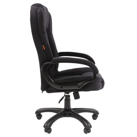 Кресло офисное Chairman CH 600, велюр, черное, 7158676 - фото 4