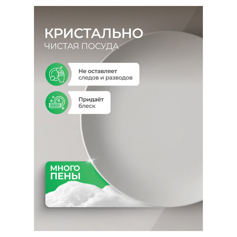 Гель для мытья посуды биоразлагаемый 1 л, SYNERGETIC "Алоэ", дозатор, 103103/8 - фото 6