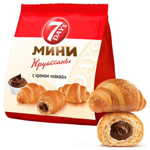 Круассаны мини 7DAYS крем "Какао", 265 г, V2841 - фото 1
