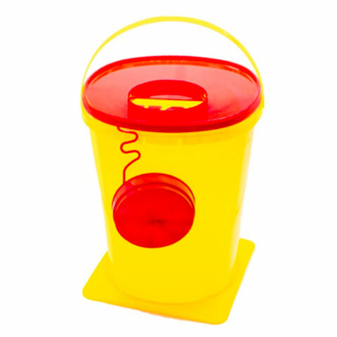 Контейнер для сбора отходов острого инструмента, 5 л, КОМПЛЕКТ 50 шт., желтый (класс Б), СЗПИ - фото 1