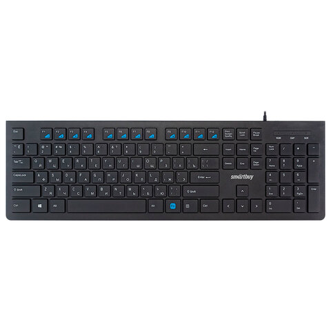 Клавиатура проводная SMARTBUY SLIM 206, USB, 104 клавиши, черная, SBK-206US-K - фото 1
