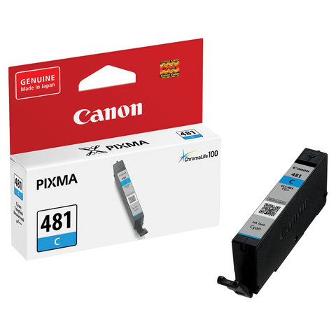 Картридж струйный CANON (CLI-481C) для PIXMA TS704/TS6140, голубой, ресурс 257 страниц, оригинальный, 2098C001 - фото 2