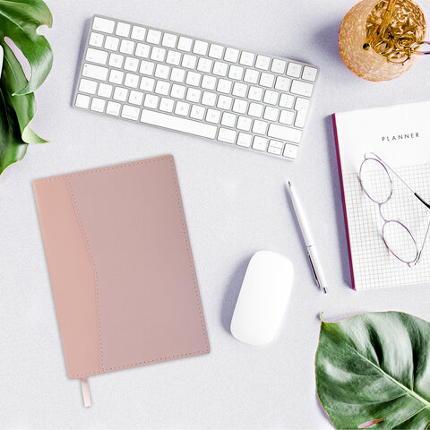 Ежедневник недатированный В6 130х185 мм BRAUBERG "Glam", под кожу, 160 л., розовый, 116219 - фото 7