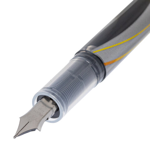 Ручка перьевая PILOT V-Pen, ЧЕРНАЯ, корпус серый, линия письма 0,58 мм, SVP-4M B - фото 3