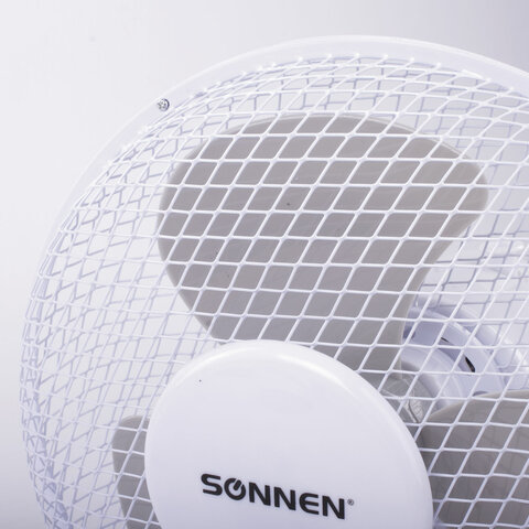 Вентилятор настольный SONNEN FT23-B6, d=23 см, 25 Вт, на подставке, 2 скоростных режима, белый/серый, 451038 - фото 7