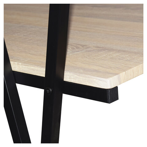 Стол на металлокаркасе BRABIX "LOFT CD-004", 1200х535х1110 мм, 3 полки, цвет дуб натуральный, 641220 - фото 8