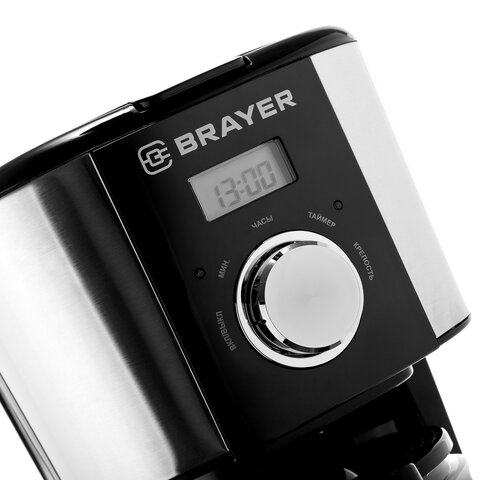 Кофеварка капельная BRAYER BR1122, 900 Вт, объем 1,5 л, черная - фото 4