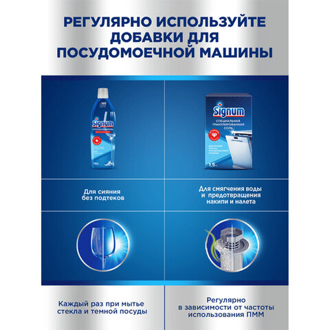 Ополаскиватель для мытья посуды в посудомоечных машинах 750 мл, FINISH/Signum "Блеск и защита", 3079516 - фото 8