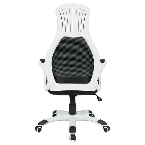 Кресло офисное BRABIX PREMIUM "Genesis EX-517", пластик белый, ткань/экокожа/сетка черная, 531573 - фото 5