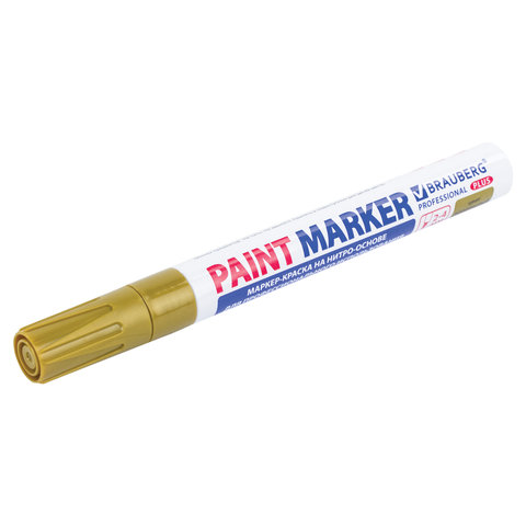 Маркер-краска лаковый (paint marker) 4 мм, ЗОЛОТОЙ, НИТРО-ОСНОВА, алюминиевый корпус, BRAUBERG PROFESSIONAL PLUS, 151449 - фото 12