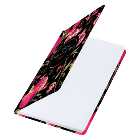 Ежедневник датированный 2026 с резинкой 145х203 мм, А5, BRAUBERG, твердый, фольга, "Гранаты", 117333 - фото 3