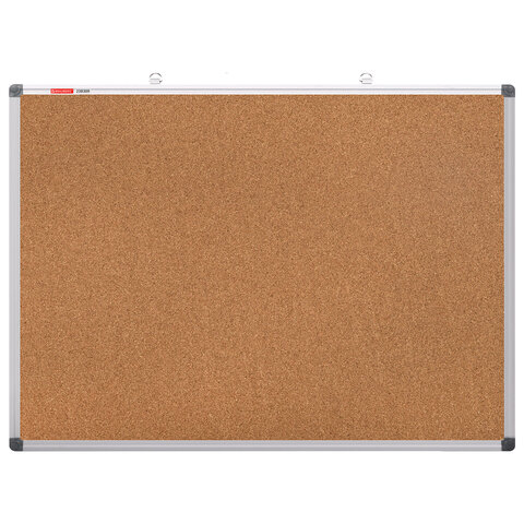 Доска пробковая для объявлений 90х120 см, алюминиевая рамка, BRAUBERG Extra, 238309 - фото 1