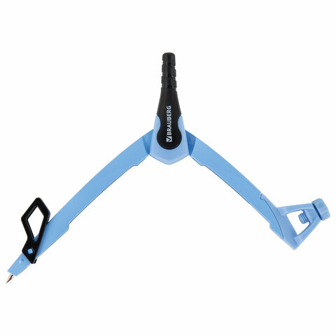 Готовальня BRAUBERG ULTRA, 4 предмета: циркуль 135 мм, запасной грифель, насадка, аквамариновый цвет, 210822 - фото 6
