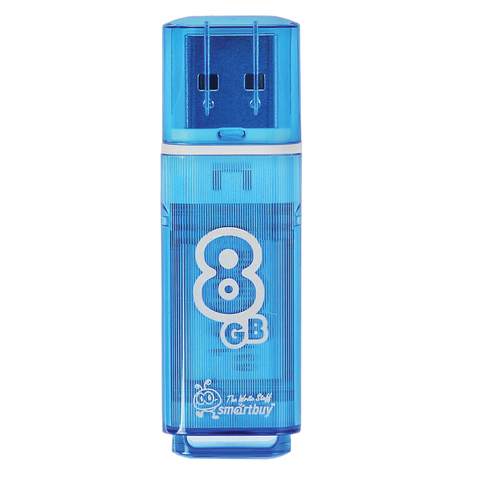 Флеш-память Smartbuy Glossy, 8Gb, USB 2.0, гол, SB8GBGS-B - фото 1