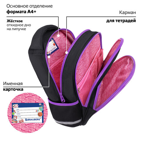 Рюкзак BRAUBERG OPTIMA, 2 отделения, с брелоком, "Radiant unicorn", 36х27х18 см, 273157 - фото 18