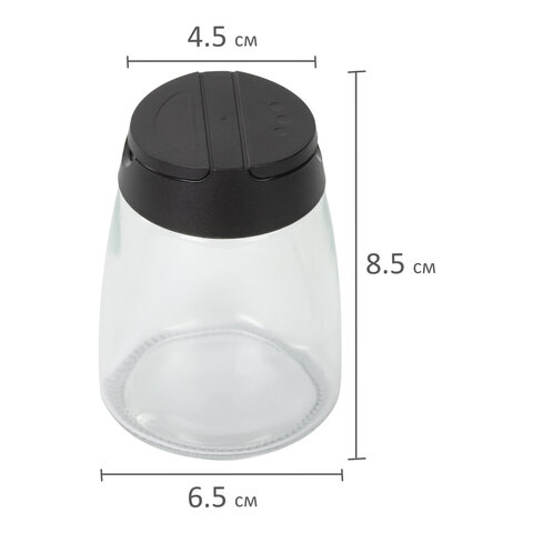 Набор для специй 2х150 мл, MAXI, солонка + перечница, стекло/пластик, WEGLA (ВЕГЛА), 700228 - фото 5