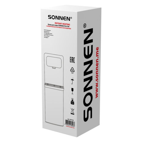 Кулер для воды с мгновенным нагревом SONNEN FSI-01M, 16 л/ч, охлаждение, НИЖНЯЯ ЗАГРУЗКА, сенсорное управление, выбор температуры, 455748 - фото 9