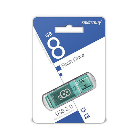 Флеш-память Smartbuy Glossy, 8Gb, USB 2.0, зел, SB8GBGS-G - фото 3