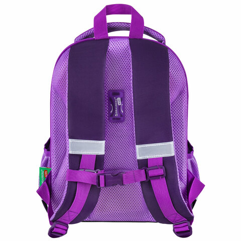 Ранец BRAUBERG KIDS START, 1 отделение, 2 кармана, "Sweet cheeks", велюровая панель, 35х26х13см, 272093 - фото 4