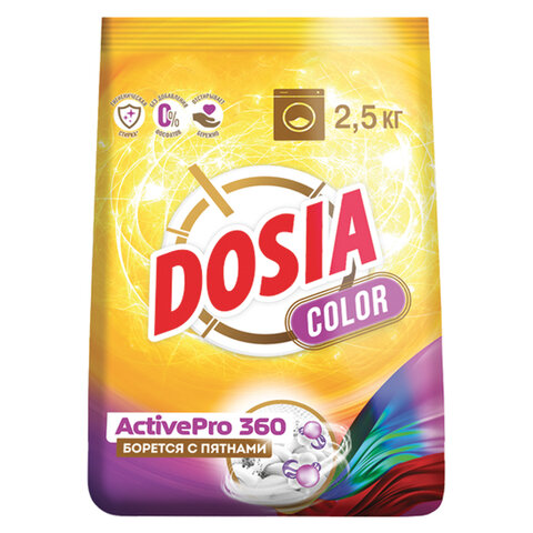 Стиральный порошок для всех типов стирки и тканей 2,5 кг, DOSIA "Optima Color", 3280105 - фото 1