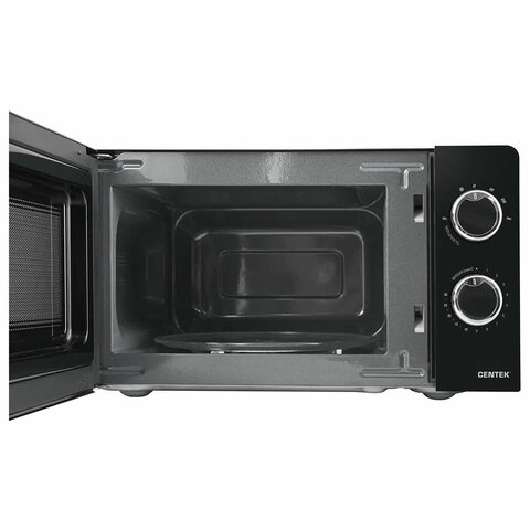 Микроволновая печь CENTEK CT-1575, объем 20 л, мощность 700 Вт, механическое управление, черная - фото 3