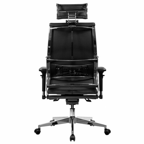 Кресло МЕТТА "YOGA" Y 2DM B2-10D, 2D-спинка, 3D-подголовник, 4D-подлокотники, экокожа, черное - фото 5