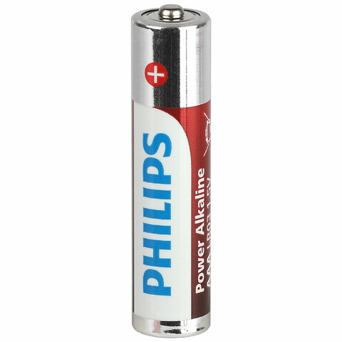 Батарейки алкалиновые "мизинчиковые" КОМПЛЕКТ 12 шт., PHILIPS Power Alkaline, ААА (LR03, 15А), блистер, Б0064681 - фото 7